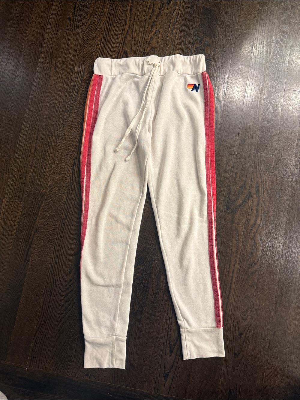 Aviator Nation White Joggers with Side Stripes size XS